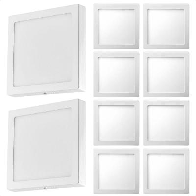 Kit 10 Painel de LED 18W Sobrepor 4000K Bivolt Branco Taschibra