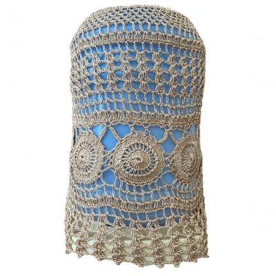 Capa para Galão de Água 20L Crochê Polipropileno Bege Artesanal