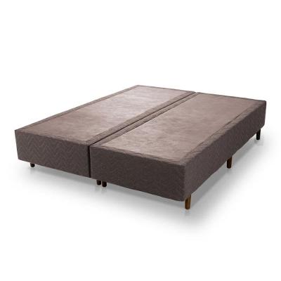 Base Cama Box Queen Nivus Madeira Pés Fixos Hellen Estofados