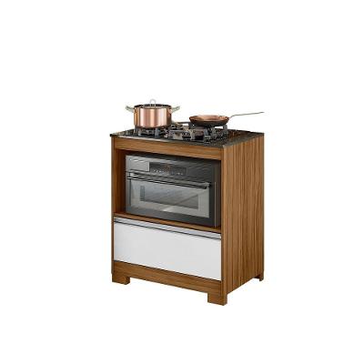 Balcão para Cooktop NT3110 MDP 75.4CM Freijó Trend e Branco Notável Móveis