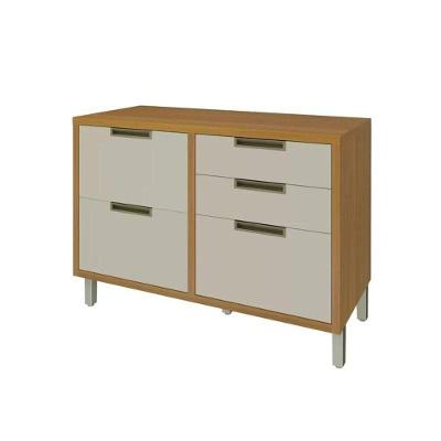Balcão de Cozinha Imperatriz 1 Porta 4 Gavetas MDF 120CM Off White