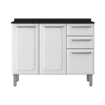 Balcão de Cozinha Luce 3 Portas 2 Gavetas MDP 105CM Branco Itatiaia