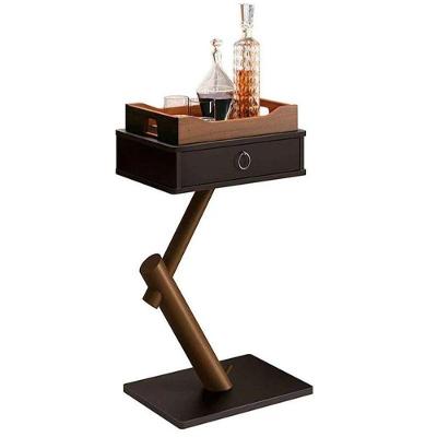 Mesa Lateral Clássico Retangular MDF 50CM Preto EDN Móveis