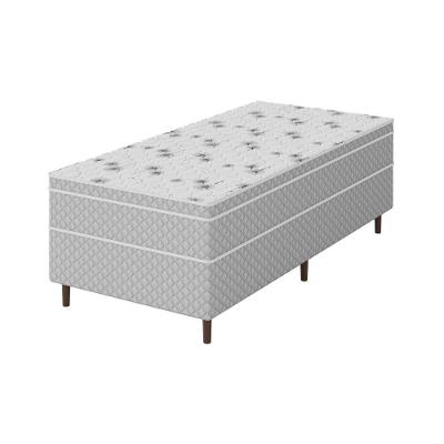 Colchão Box Solteiro Molas Ensacadas Aspen D26 Pillow Top 88x188x44cm Cinza Umaflex