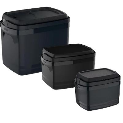 Kit Caixa Térmica 32L 12L e 5L Tampa Multifuncional Preto Soprano