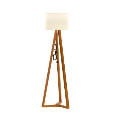 Luminária de Chão com Cúpula Classic Amêndoa e Off White Tebarrot Móveis
