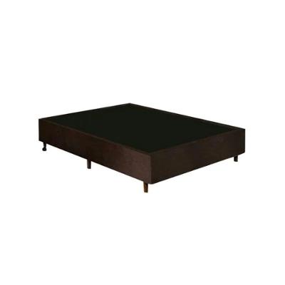 Cama Box Casal 138x188x27cm Cama Box Casal Suede Marrom Gazin Colchões