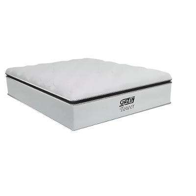 Colchão King Molas Ensacadas Tower D33 Pillow Top 193x203CM Branco