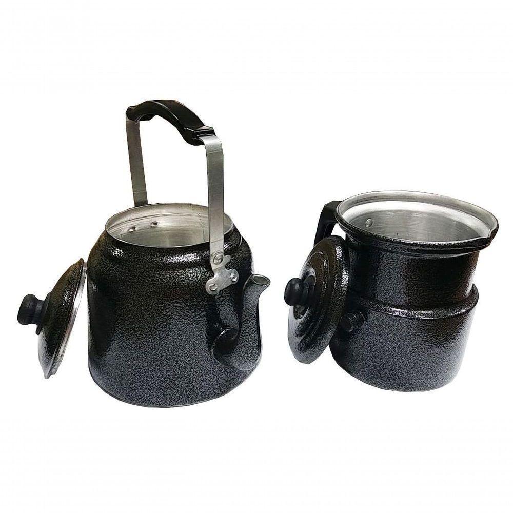 Kit Chaleira 3l E Leiteira Com Apito 1.6l Craqueada Extang - 1