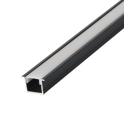 Perfil de Embutir Fita LED Axis Marcenaria 16mm 3 Metros Preto Nordecor