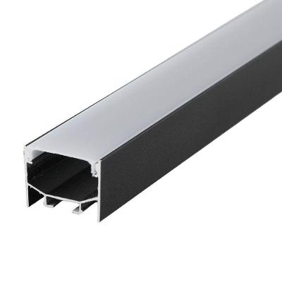 Perfil de Sobrepor Fita LED Brise 23mm Alumínio e PC Preto Nordecor Iluminação