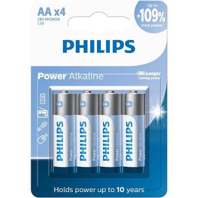 Pilha Alcalina AA LR6P4B-59 1,5V para Dispositivos de Alto Consumo Blister com 4 Philips