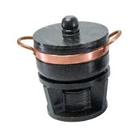 Kit Fondue De Pedra Sabao Chapa 32 Cm + Panelas De 500 E 800 Ml + 6 Cumbucas + 6 Garfinhos - 3