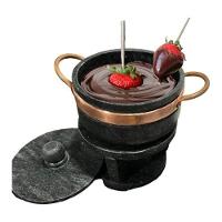 Kit Fondue De Pedra Sabao Chapa 32 Cm + Panelas De 500 E 800 Ml + 6 Cumbucas + 6 Garfinhos - 5