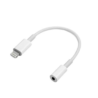 Adaptador Lightning para P2 3,5mm Áudio MDM Premium Branco Cabo Curto Unidade