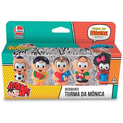 Dedoches Turma da Mônica 2025 Display 5 Unidades Personagens Clássicos