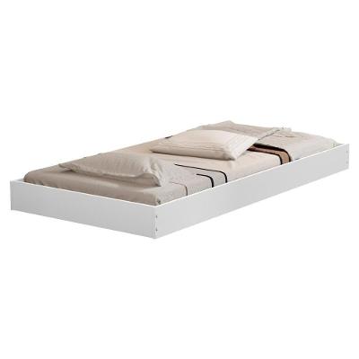 Cama Auxiliar Solteiro Mili Rodízios MDF Branco Milani Movelaria