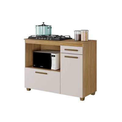 Balcão para Cooktop Cronos 2 Portas MDF 15mm 120CM Cinamomo Arte Móveis
