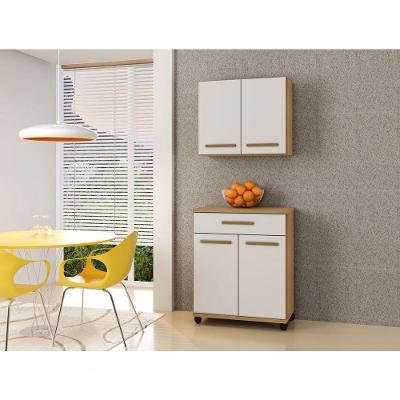 Balcão Londrina 2 Portas 1 Gaveta 73CM Off White Arte Móveis