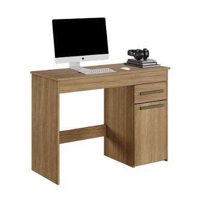 Escrivaninha Retangular Atenas 1 Gaveta 1 Porta MDF 91CM Cinamomo