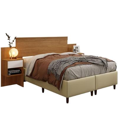 Kit Master 2 Mesas Cabeceira 2 Gavetas MDF-MDP Cinamomo Off White Benetil