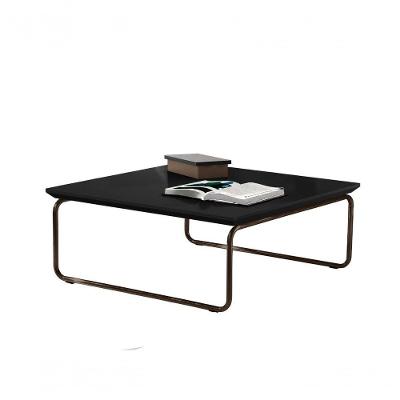Mesa de Centro Kairos Quadrada MDF Metal 70CM Preto Lar Flex Móveis