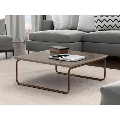 Mesa de Centro Kairos Quadrado MDF Metal 70CM Concreto Lar Flex Móveis