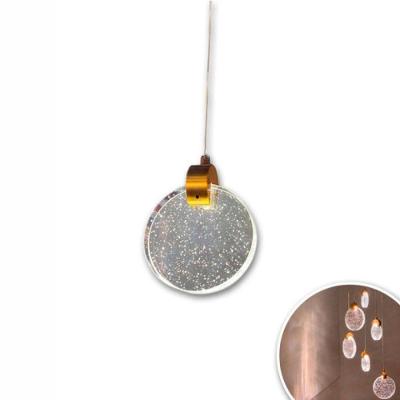 Pendente de Cristal Lua Cheia 3 Tons de Luz 4W Bivolt Dourado Carisma