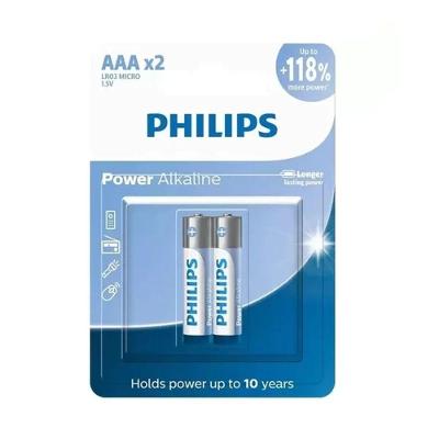 Pilha Alcalina Philips AAA Palito com 2 Unidades para Uso Geral