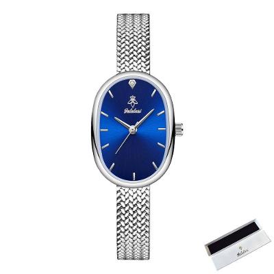 Relógio de Pulso Feminino Analógico Quartzo Aço Inox Prata Sanda