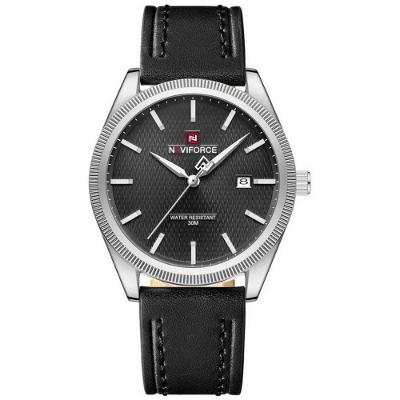 Relógio de Pulso Masculino Analógico Couro 3ATM Preto Naviforce