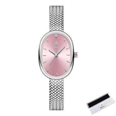 Relógio de Pulso Feminino Analógico Aço Inox Quartzo Prata Sanda