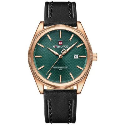 Relógio de Pulso Masculino Analógico Couro 3ATM Verde Naviforce