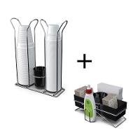 Kit Café Com Suporte Para Sache E Porta Copos Preto - 1