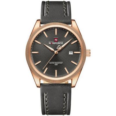 Relógio de Pulso Masculino Analógico Couro 3ATM Cinza Naviforce