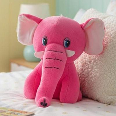 Pelúcia Elefantinho Fofo Antialérgico 18cm Toque Macio Rosa JR Toys