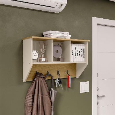 Nicho Suspenso Catar com Divisórias 4 Compartimentos 76CM Off White RV Móveis