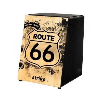 Cajon Acústico Strike Sk4010 Route 66 com Esteira 12 Fios Preto Fsa