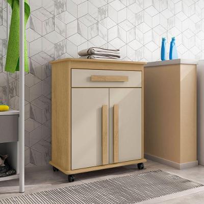 Armário Multiuso Chile 2 Portas 1 Gaveta MDF-MDP 75CM Off White RV Móveis