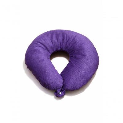Almofada de Pescoço para Viagem Ergonômica Espuma Tecido Respirável Roxo
