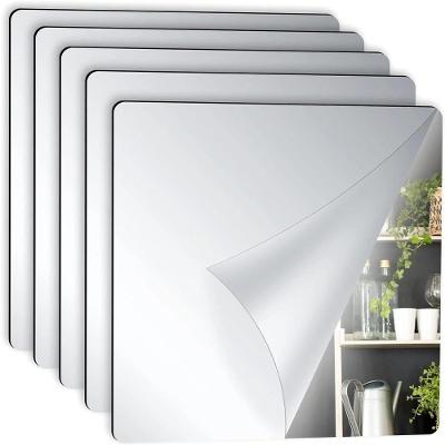 Kit 5 Espelhos Adesivos Acrílico Quadrado 15X15CM para Sala Espelhado