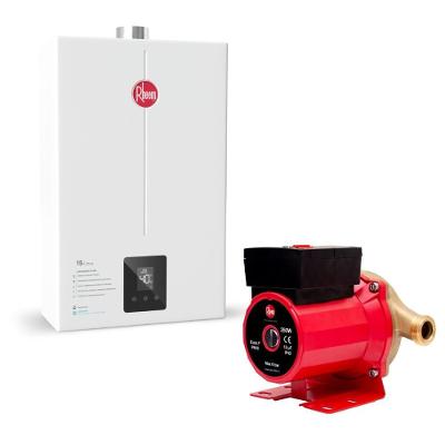 Kit Aquecedor a Gás 15L GN Digital com Bomba 350W Branco Rheem Bivolt
