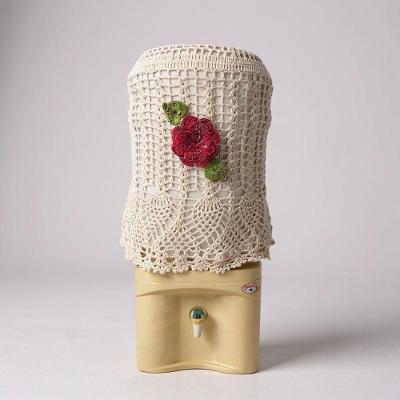 Capa para Galão de Água 20L Crochê Algodão 46x38cm Vermelho Escuro Artesanal