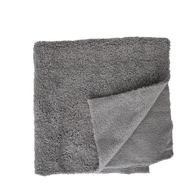 Toalha de Microfibra sem Costura Liso e Felpudo 40x40CM Cinza SGT Tools