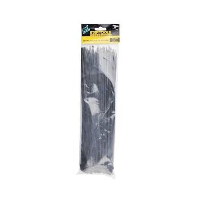Abraçadeira de Nylon 30cm X 3,6mm Trava Segura 100 un Preta Startools
