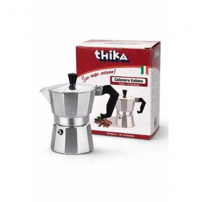 Cafeteira Italiana Inox 3 Xícaras Estilo Expresso Prata Thika Importadora