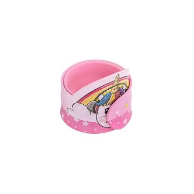 Régua Bracelete BRW Silicone 30CM Raptors + Magic 1 Unidade para Uso Escolar Rosa