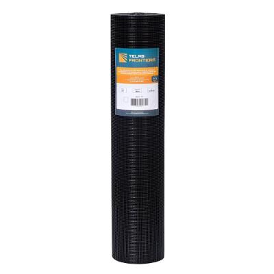 Tela Multiuso Revestida 1,0m X 30m Malha 1-4 Preta Nova Fronteira