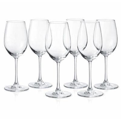 Jogo 6 Taças Cristal Titânio Vinho 440ML Base Circular 23,5CM Transparente Carisma