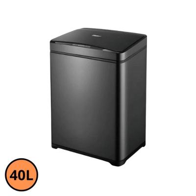 Lixeira Automática 40L Aço Inox com Sensor de Proximidade Preta Globalmix